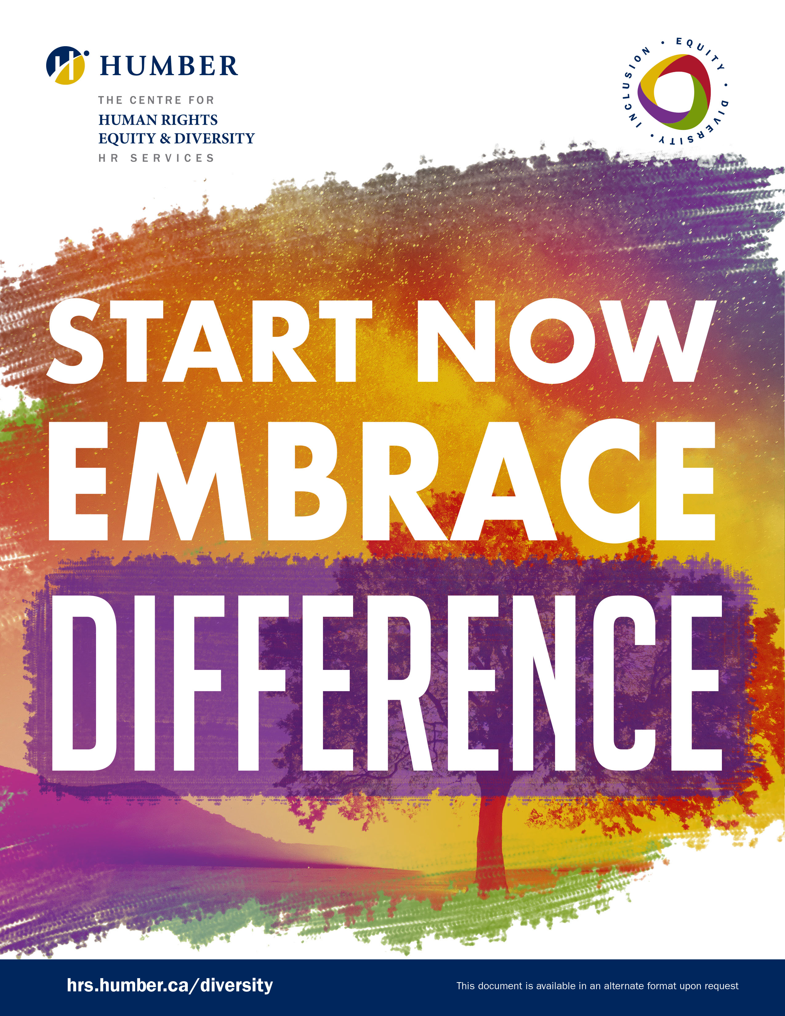 Start Now Embrace Difference Humber Communiqué